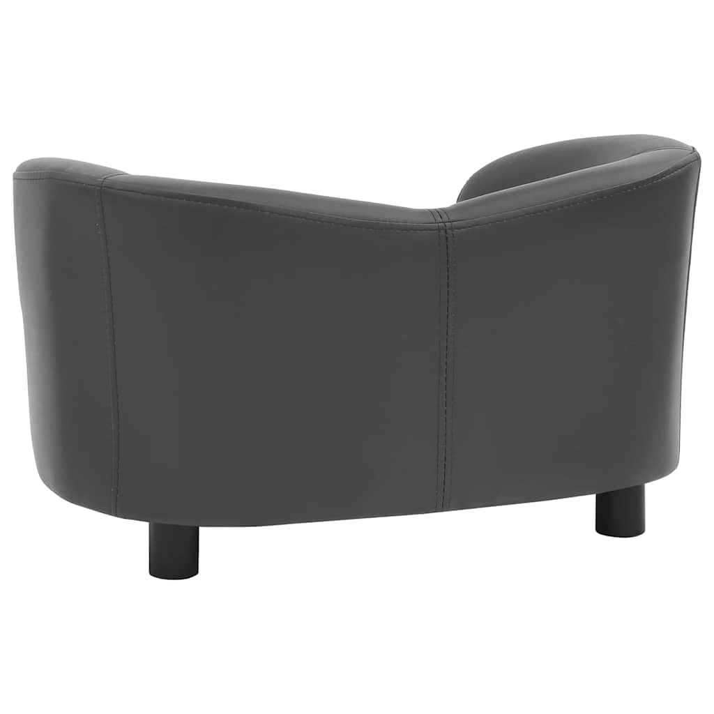 Dog Sofa Grey 67x41x39 Cm Faux Leather