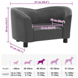Dog Sofa Grey 67x41x39 Cm Faux Leather
