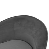 Dog Sofa Grey 69x49x40 Cm Plush And Faux Leather - Rear View