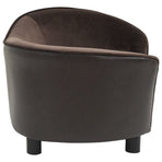 Dog Sofa Brown 69x49x40 Cm Plush And Faux Leather
