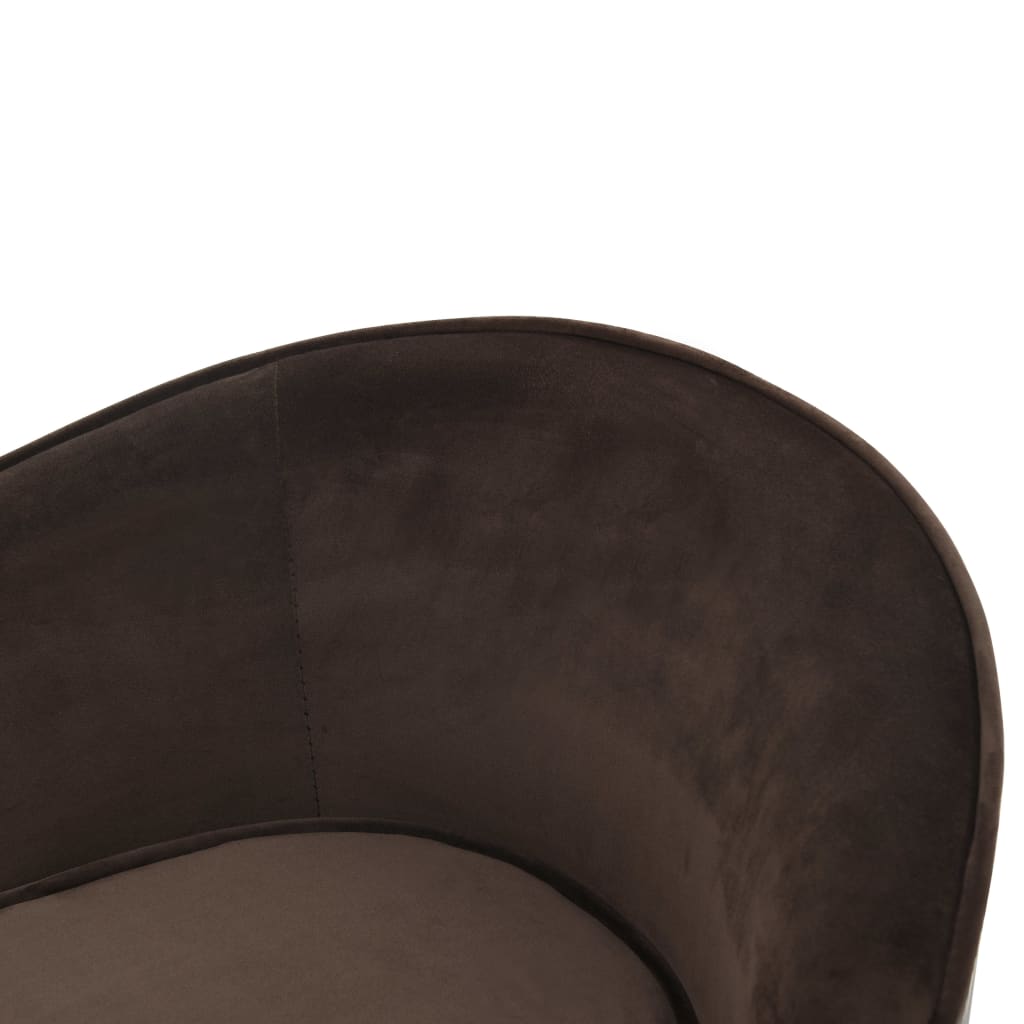 Dog Sofa Brown 69x49x40 Cm Plush And Faux Leather
