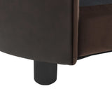 Dog Sofa Brown 69x49x40 Cm Plush And Faux Leather