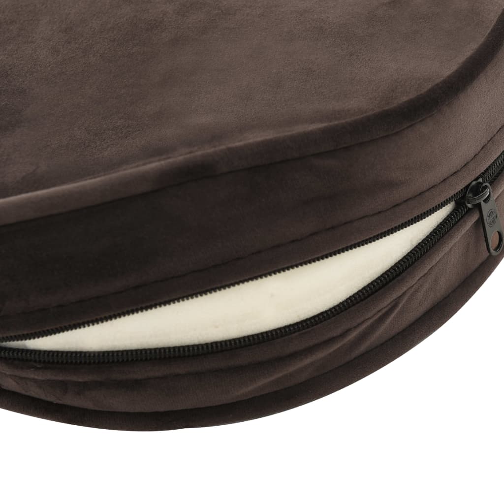 Dog Sofa Brown 69x49x40 Cm Plush And Faux Leather