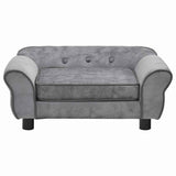 Dog Sofa Grey 72x45x30 Cm Plush - Side View