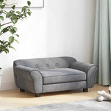 Dog Sofa Grey 72x45x30 cm Plush - Side View