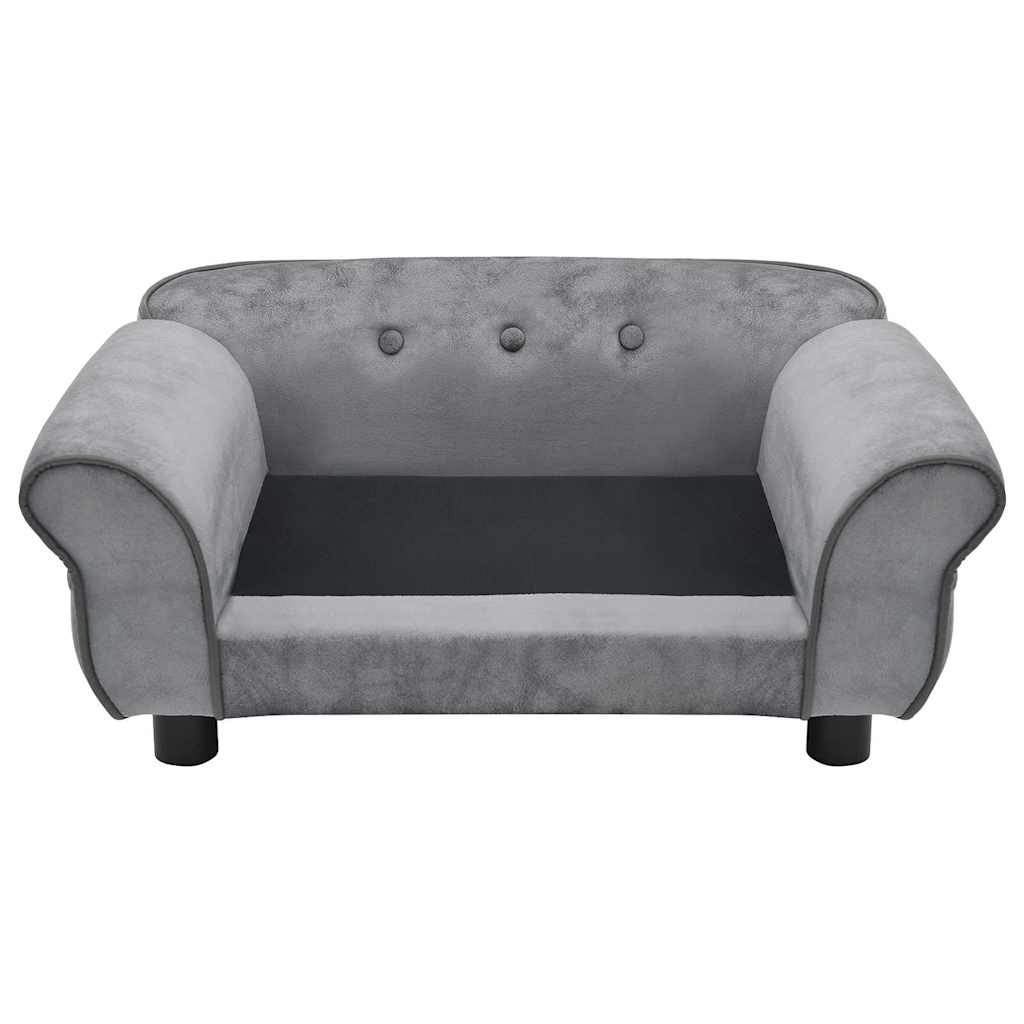 Dog Sofa Grey 72x45x30 cm Plush