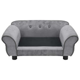 Dog Sofa Grey 72x45x30 cm Plush - Rear View