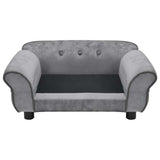Dog Sofa Grey 72x45x30 cm Plush - Rear View