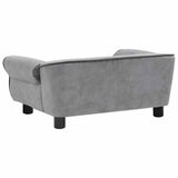 Dog Sofa Grey 72x45x30 cm Plush - Low Angle