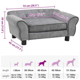 Dog Sofa Grey 72x45x30 Cm Plush - Extra Image