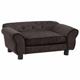 Dog Sofa Brown 72x45x30 cm Plush - Front View
