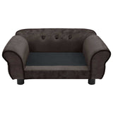 Dog Sofa Brown 72x45x30 cm Plush - Top-Down View