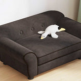 Dog Sofa Brown 72x45x30 cm Plush - Top-Down View