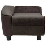 Dog Sofa Brown 72x45x30 cm Plush - 45-Degree Angle