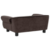 Dog Sofa Brown 72x45x30 cm Plush - Rear View