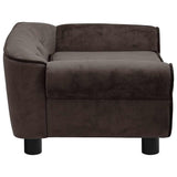 Dog Sofa Brown 72x45x30 cm Plush - Close-Up Angle