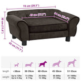 Dog Sofa Brown 72x45x30 cm Plush - Extra Image