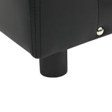 Dog Sofa Black 81x43x31 cm Plush and Faux Leather - Rear View