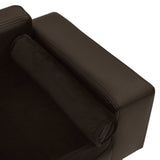 Dog Sofa Brown 81x43x31 Cm Plush And Faux Leather