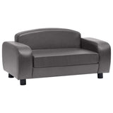 Dog Sofa Grey 80x50x40 Cm Faux Leather