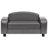 Dog Sofa Grey 80x50x40 Cm Faux Leather