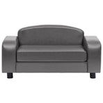 Dog Sofa Grey 80x50x40 Cm Faux Leather