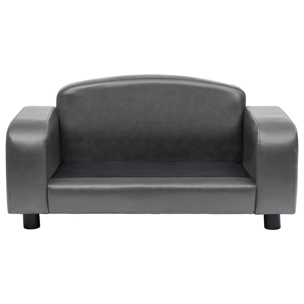 Dog Sofa Grey 80x50x40 Cm Faux Leather
