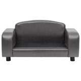 Dog Sofa Grey 80x50x40 Cm Faux Leather