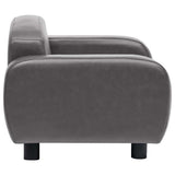 Dog Sofa Grey 80x50x40 cm Faux Leather - 45-Degree Angle
