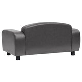 Dog Sofa Grey 80x50x40 Cm Faux Leather