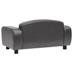 Dog Sofa Grey 80x50x40 Cm Faux Leather