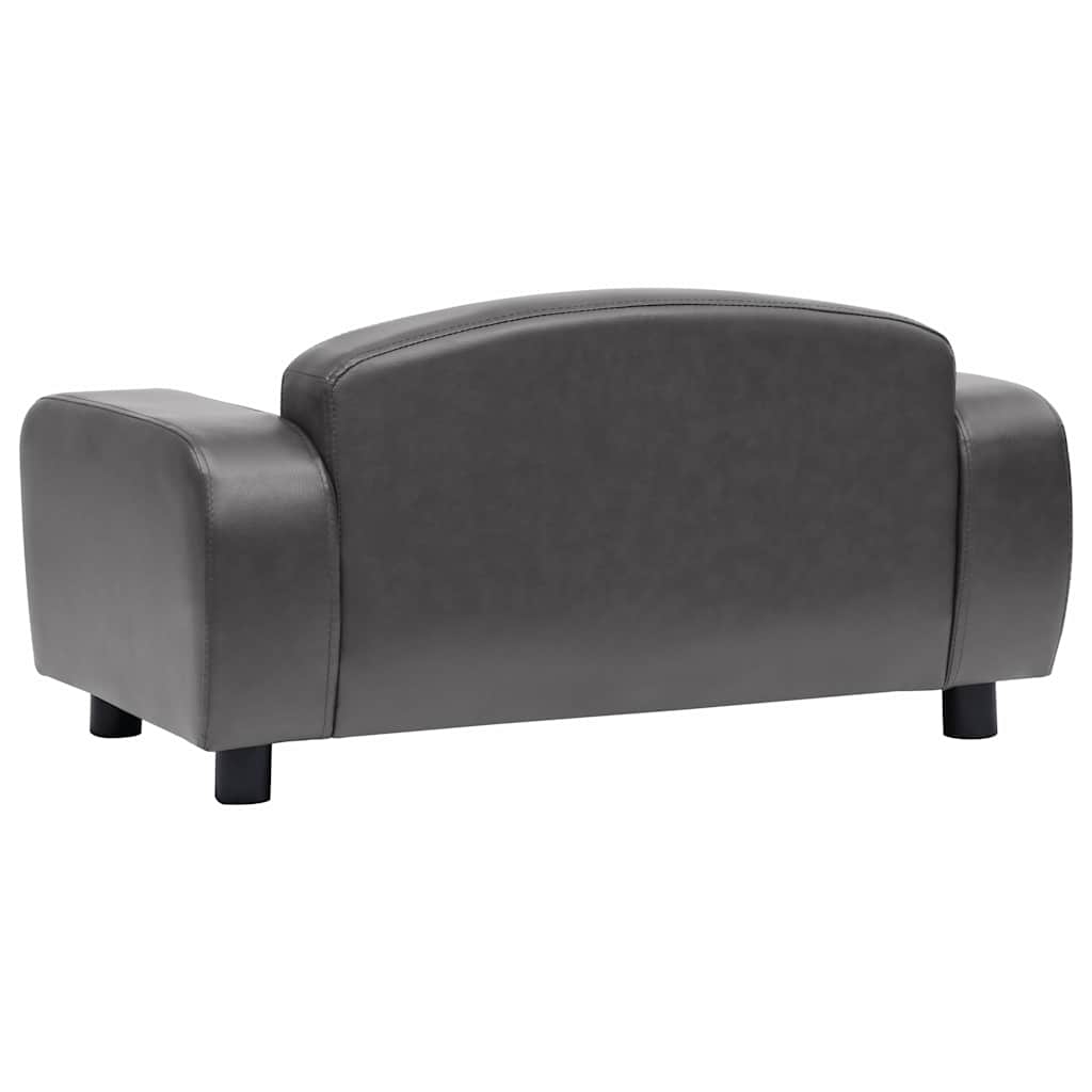 Dog Sofa Grey 80x50x40 cm Faux Leather
