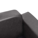 Dog Sofa Grey 80x50x40 cm Faux Leather - Close-Up Angle