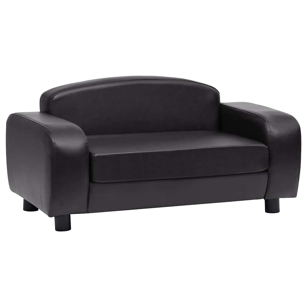 Dog Sofa Black 80x50x40 cm Faux Leather
