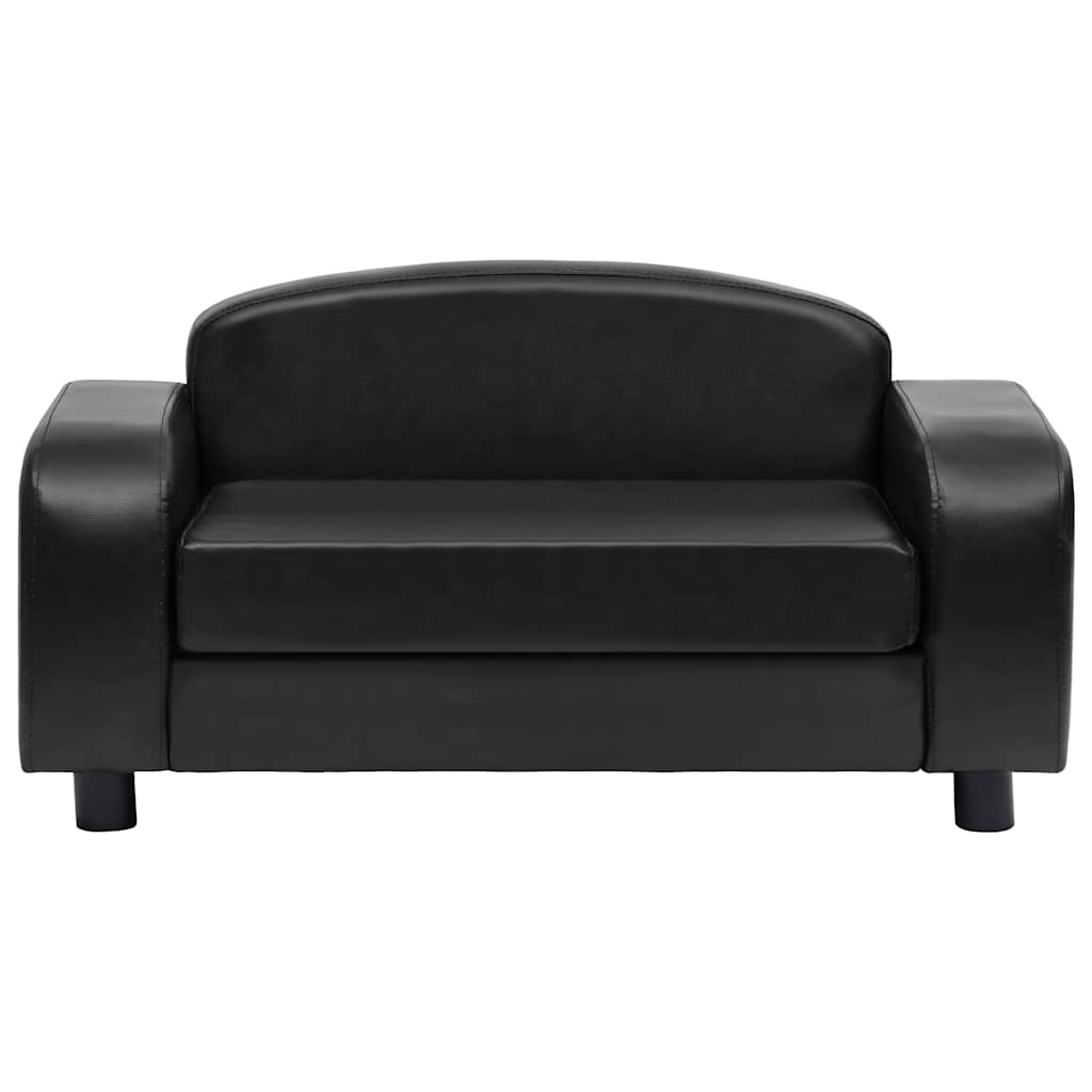 Dog Sofa Black 80x50x40 cm Faux Leather