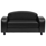 Dog Sofa Black 80x50x40 cm Faux Leather