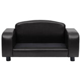 Dog Sofa Black 80x50x40 cm Faux Leather