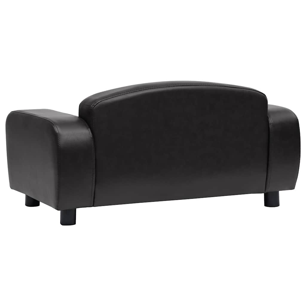 Dog Sofa Black 80x50x40 cm Faux Leather