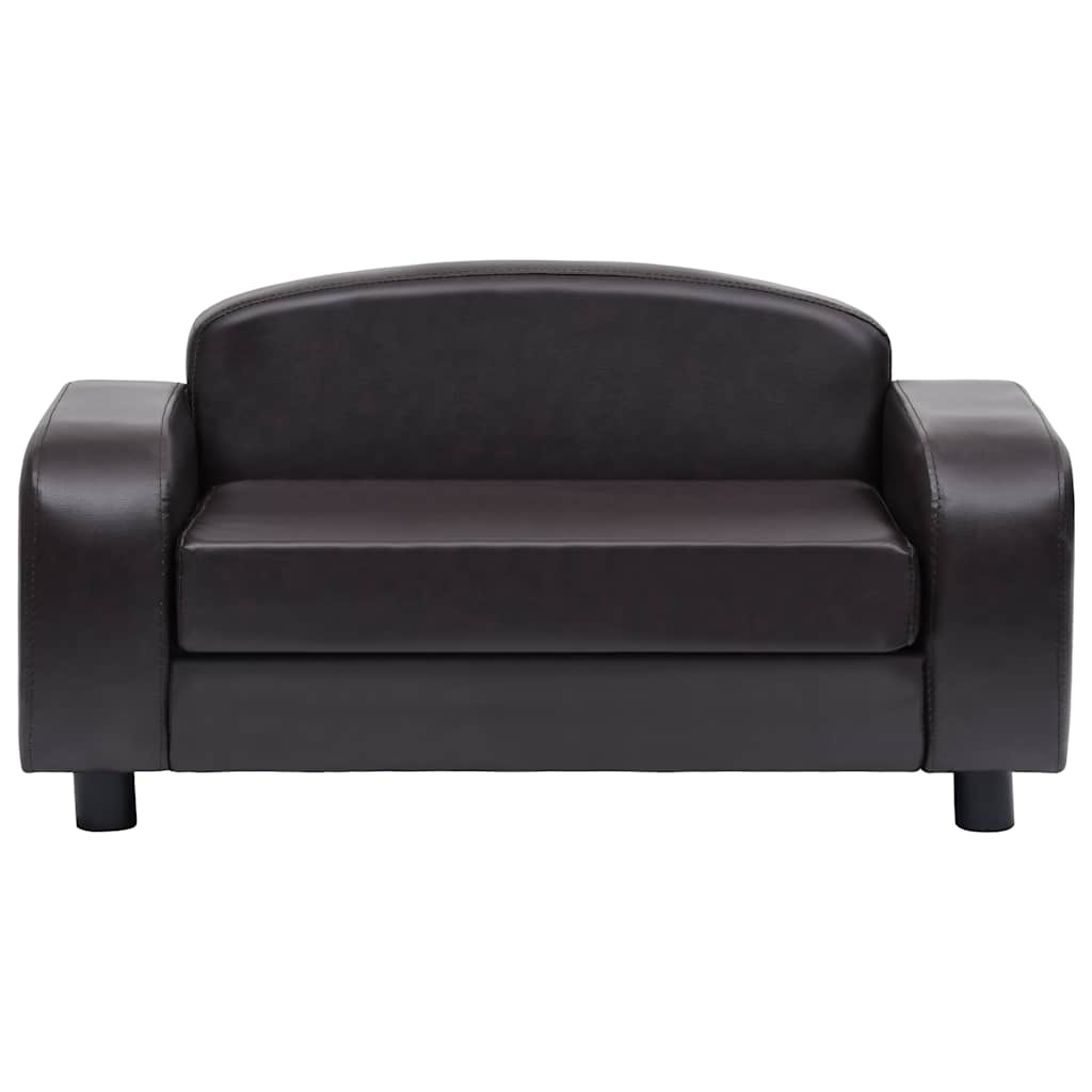 Dog Sofa Brown 80x50x40 cm Faux Leather