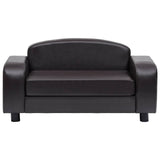Dog Sofa Brown 80x50x40 cm Faux Leather