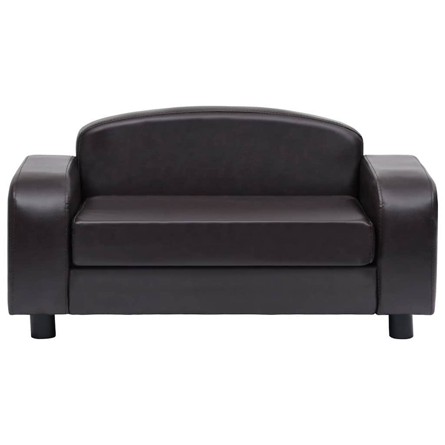 Dog Sofa Brown 80x50x40 cm Faux Leather