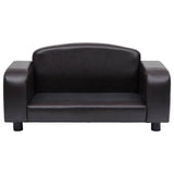 Dog Sofa Brown 80x50x40 cm Faux Leather