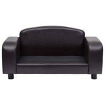 Dog Sofa Brown 80x50x40 cm Faux Leather