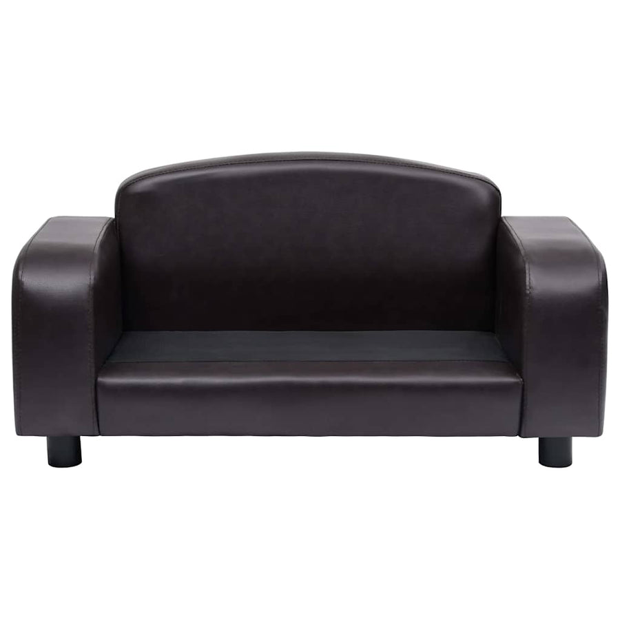 Dog Sofa Brown 80x50x40 cm Faux Leather
