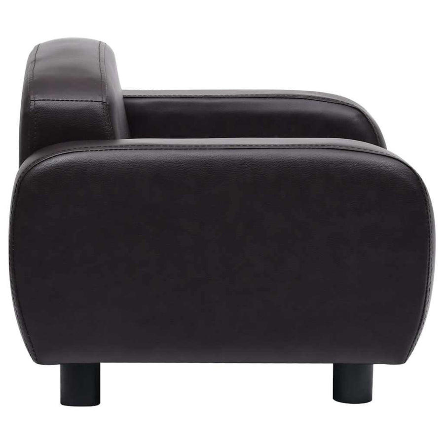 Dog Sofa Brown 80x50x40 cm Faux Leather