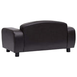 Dog Sofa Brown 80x50x40 cm Faux Leather