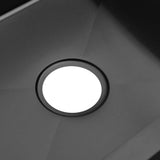 Handmade Kitchen Sink with Overflow Hole Black Stainless Steel