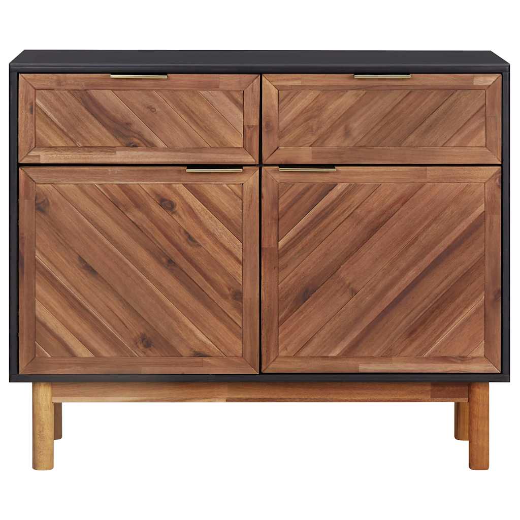 Sideboard 90x33.5x75 cm Solid Acacia Wood and MDF