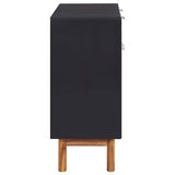 Sideboard 90x33.5x75 cm Solid Acacia Wood and MDF - Side View
