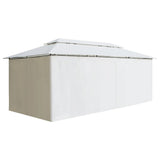 Gazebo with Curtains 600x298x270 cm White 180g/m² - Side View